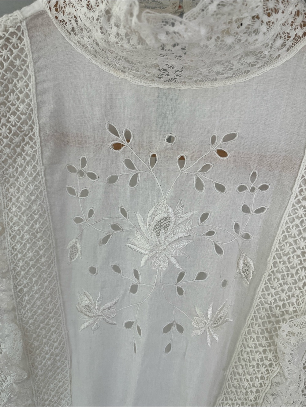 Ulla Johnson Mini Dress White Lace Ruffle Eyelet Dress US 0 - Picture 7 of 12